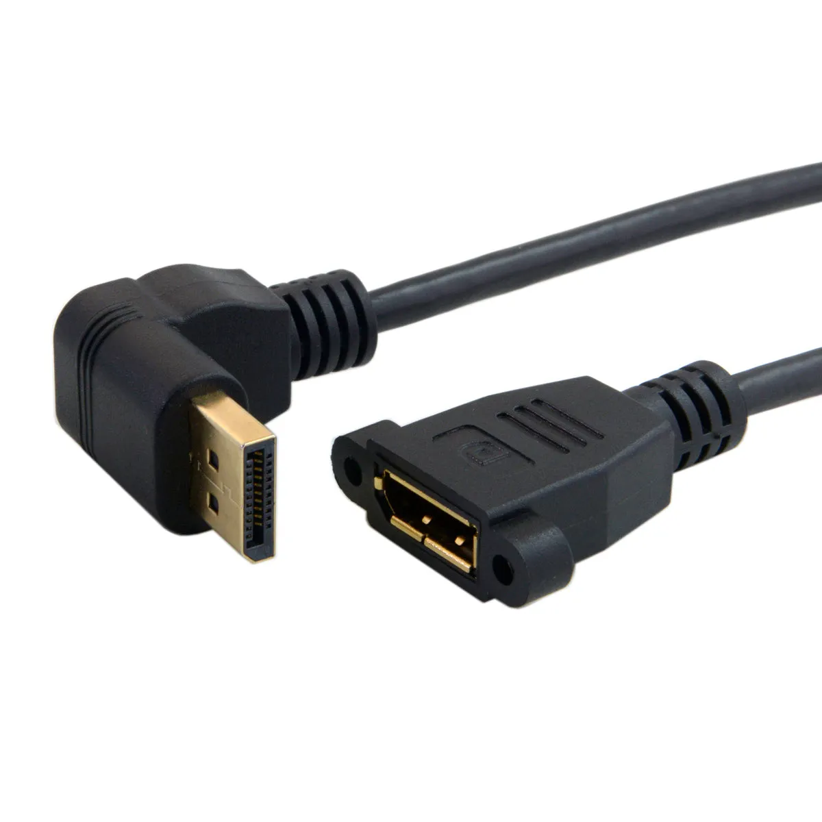 0.3M CY DP-015-DN DisplayPort Male to Female 90 Degree Up Angled Extension Cable