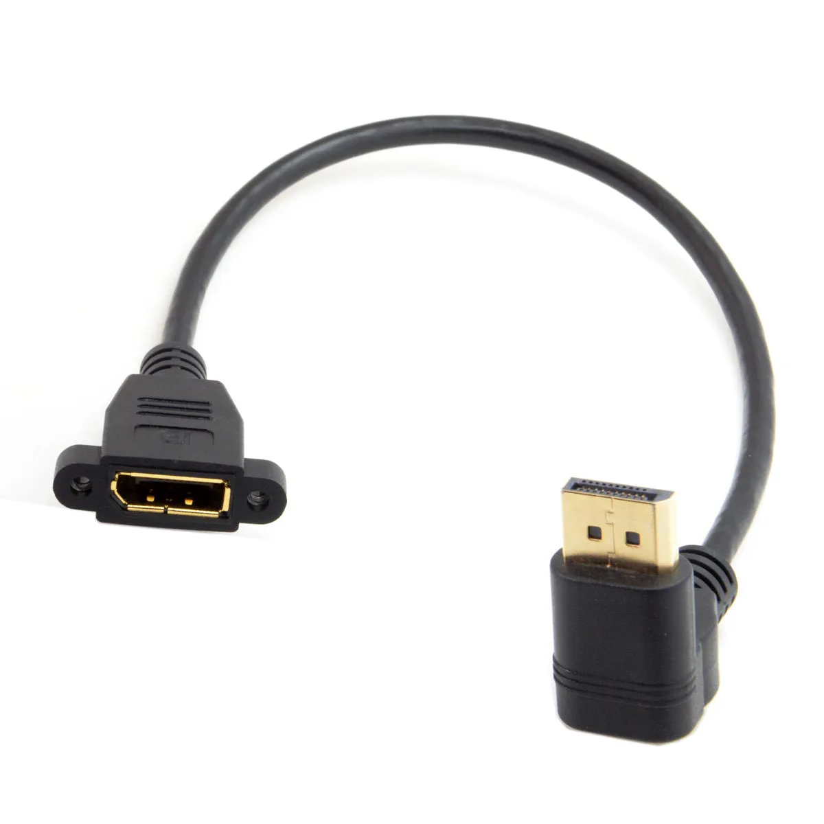 0.3M CY DP-015-DN DisplayPort Male to Female 90 Degree Up Angled Extension Cable