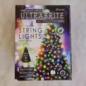 1,000 Multi colour Christmas lights