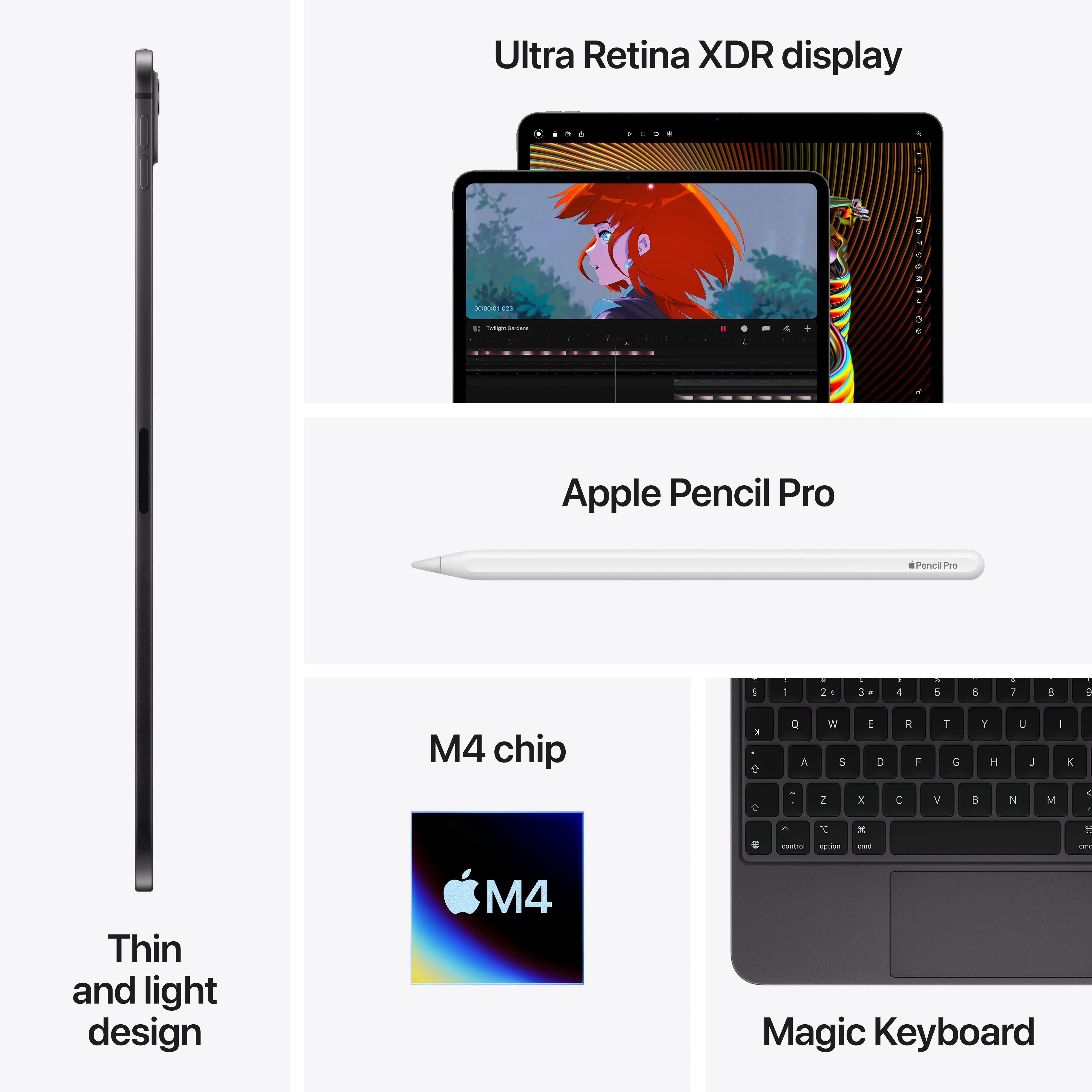 11-inch iPad Pro Wi-Fi 1TB Standard Glass - Space Black (M4)