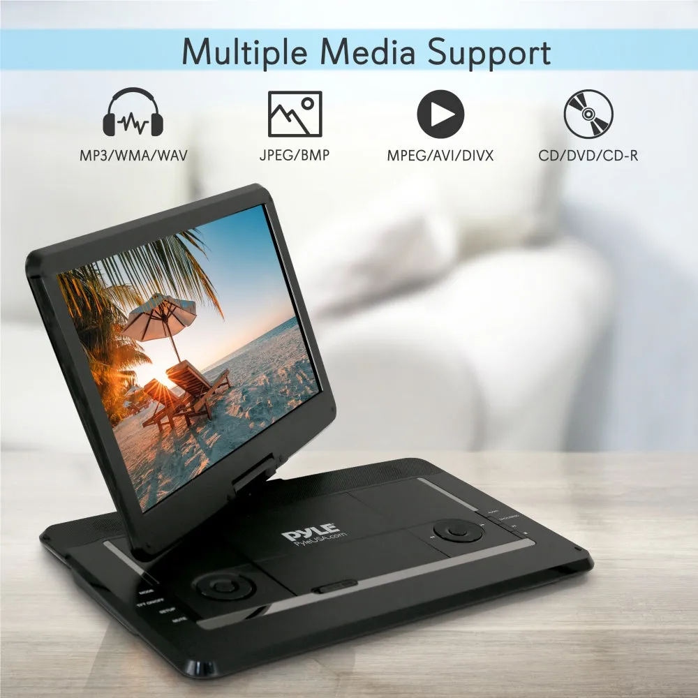 15.6’’ Portable Cd/Dvd Player - Hi-Res Hd Widescreen Display With Dual Full Range Stereo Speakers