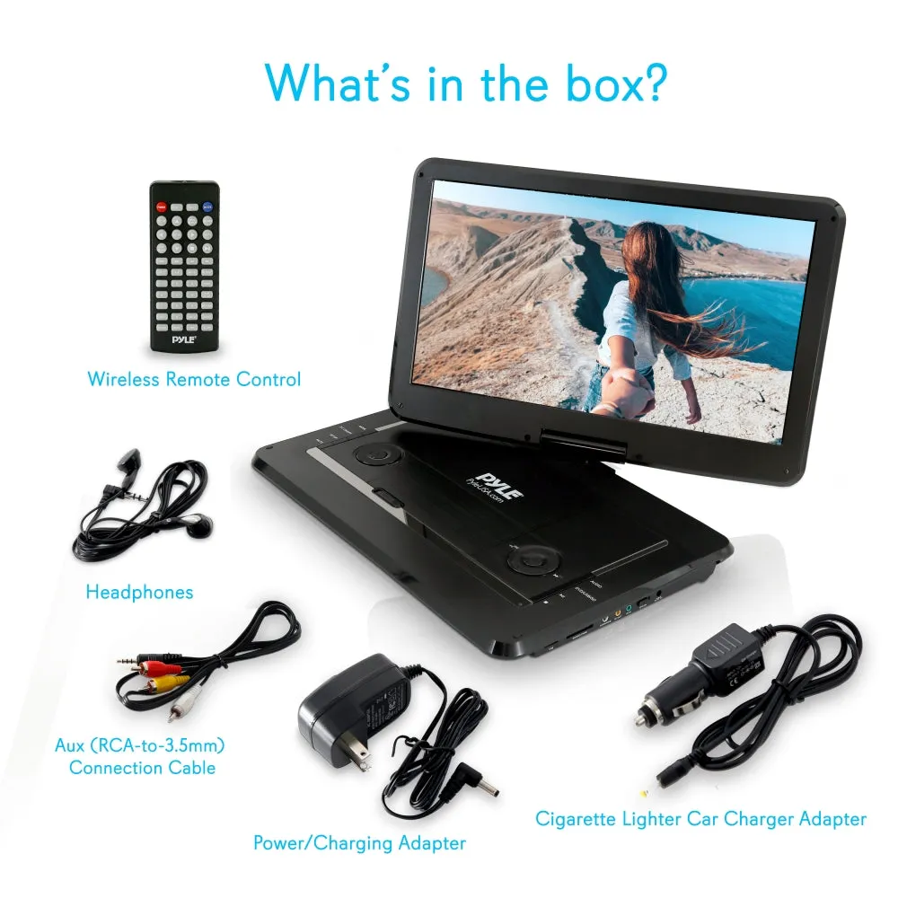 15.6’’ Portable Cd/Dvd Player - Hi-Res Hd Widescreen Display With Dual Full Range Stereo Speakers