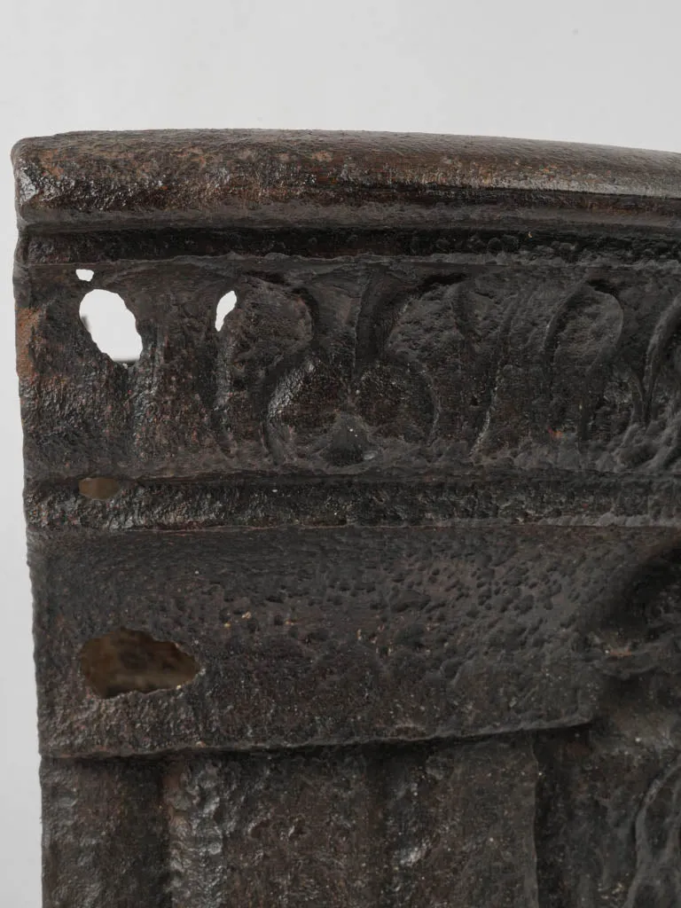 18th-Century French Cast Iron Lion Head Downspout Fixture 15"