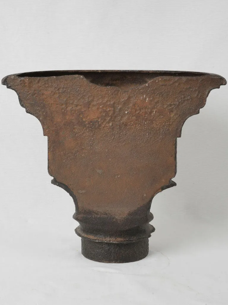18th-Century French Cast Iron Lion Head Downspout Fixture 15"