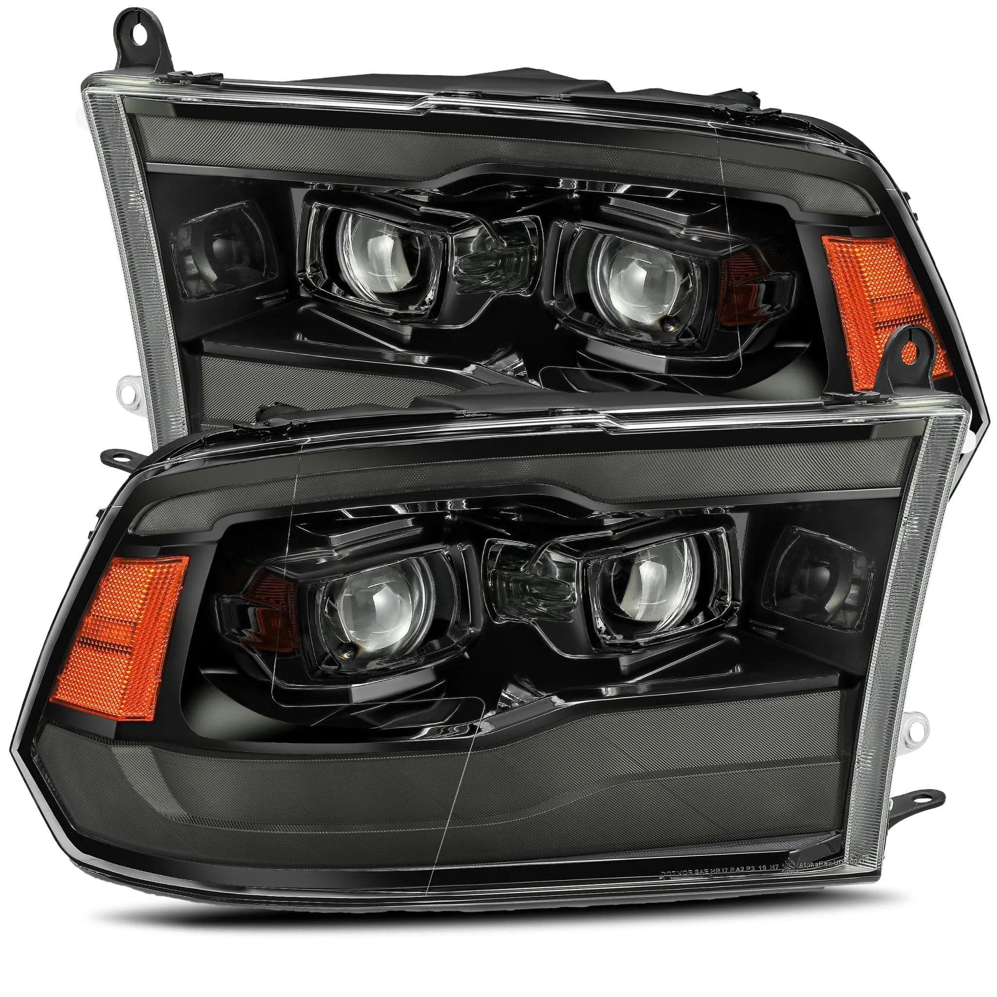 2009-2018 Ram Truck LUXX-Series LED Projector Headlights Alpha-Black Alpha-Rex 880540