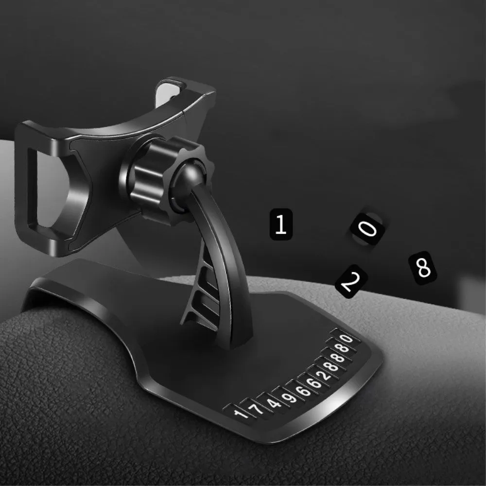 3 in 1 Car GPS Smartphone Holder: Dashboard / Visor Clamp   AC Grid Clip for Nokia 5.1 Plus (2019) - Black