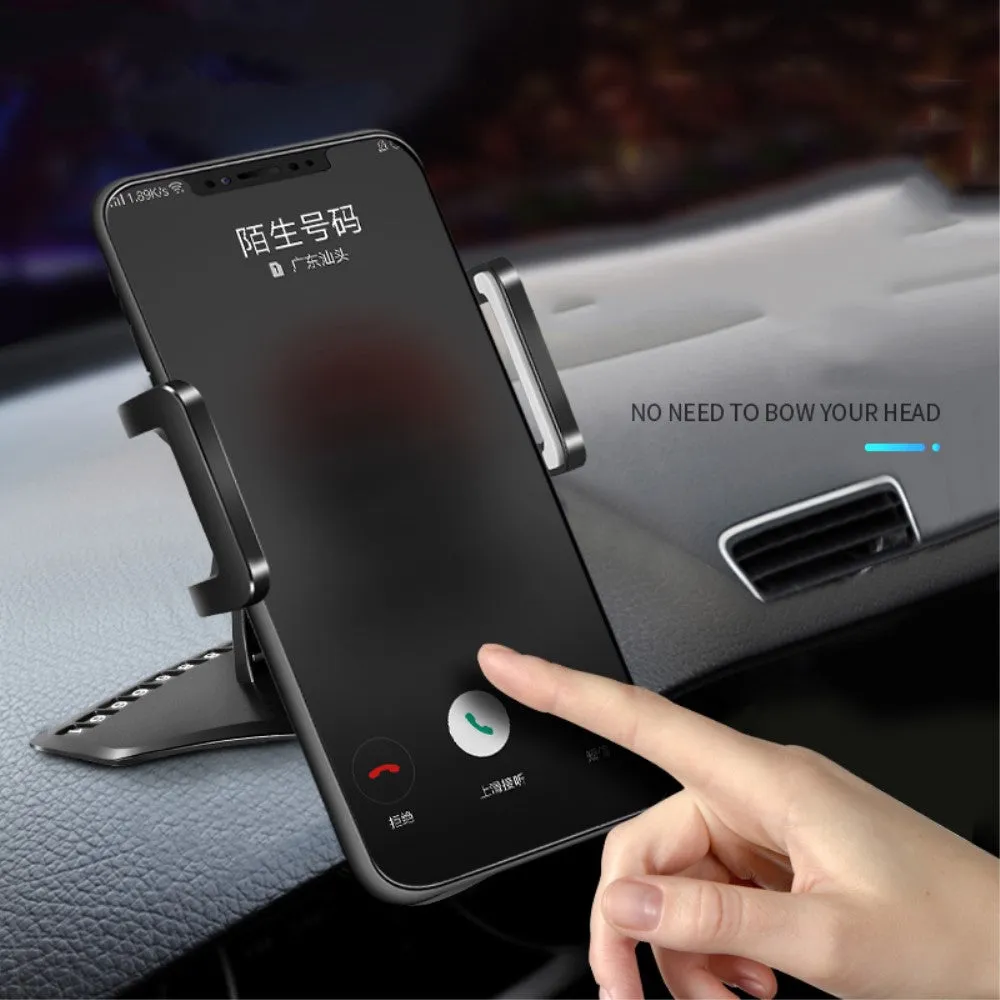 3 in 1 Car GPS Smartphone Holder: Dashboard / Visor Clamp   AC Grid Clip for Nokia 5.1 Plus (2019) - Black