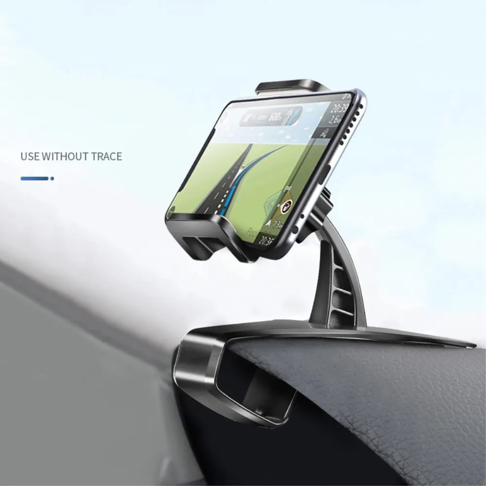 3 in 1 Car GPS Smartphone Holder: Dashboard / Visor Clamp   AC Grid Clip for Nokia 5.1 Plus (2019) - Black