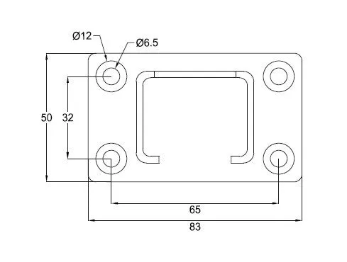 40X30mm GRIPRAIL® WALL PLATE