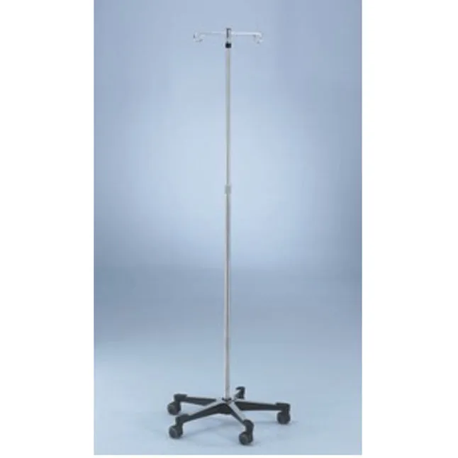 5-Leg IV Stand with Two Hooks, MR Swivel Casters