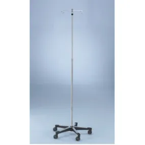 5-Leg IV Stand with Two Hooks, MR Swivel Casters