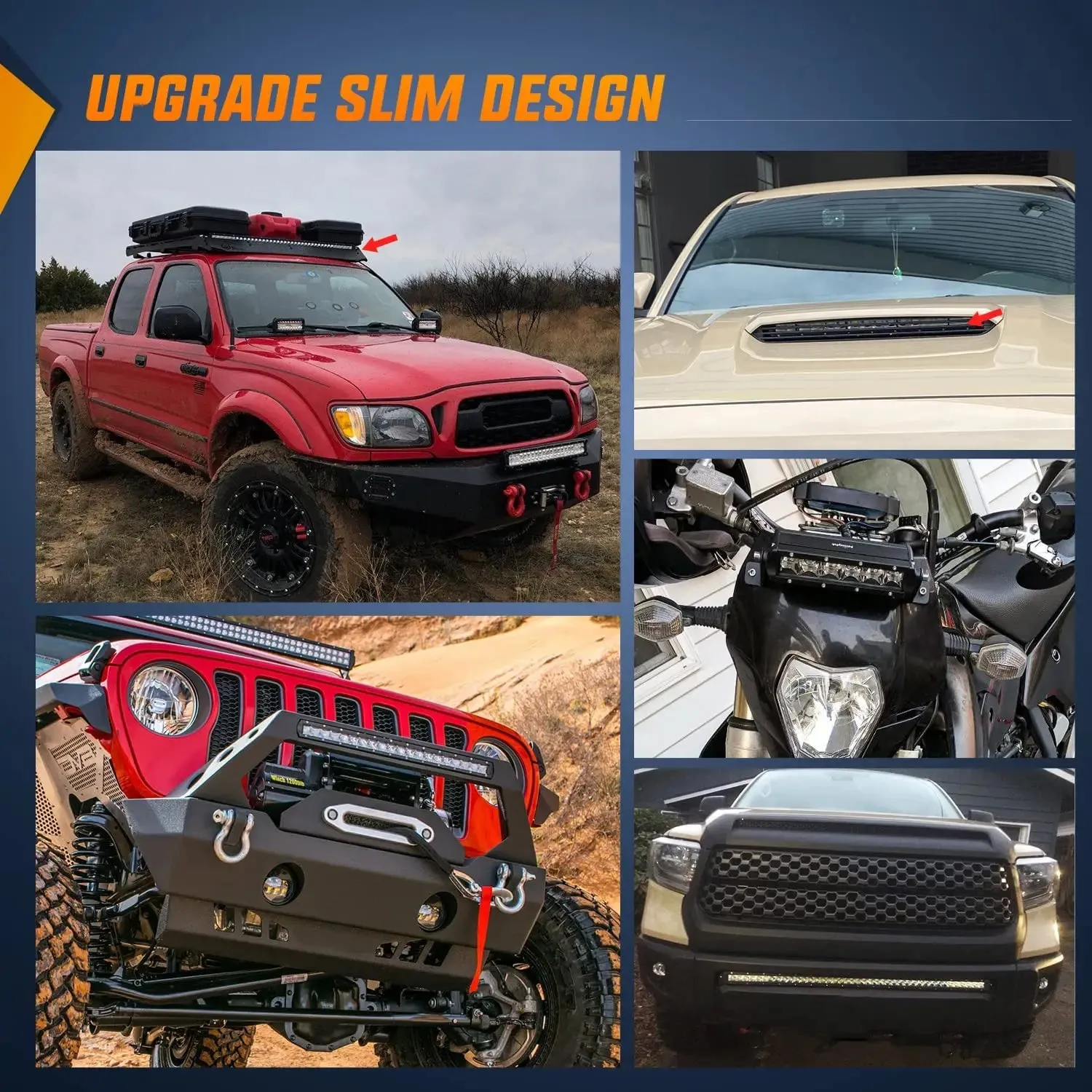 51 Inch 250W 25000LM Slim Spot Flood LED Light Bar