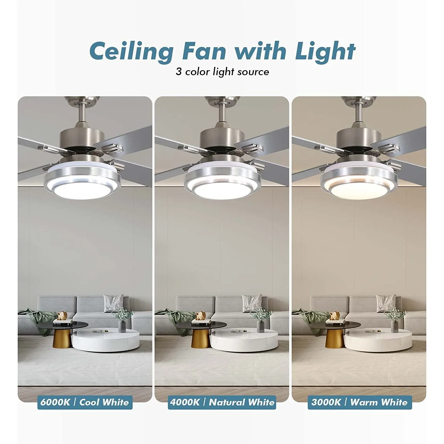 52" Esthetic Ceiling Fan with Lights