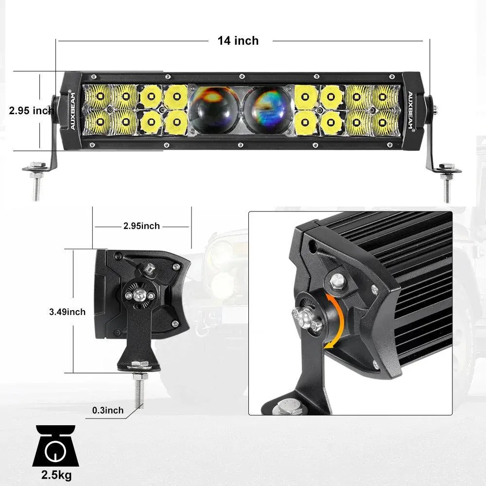 5D-PRO Series SPOT BEAM OFF ROAD LED Light Bars