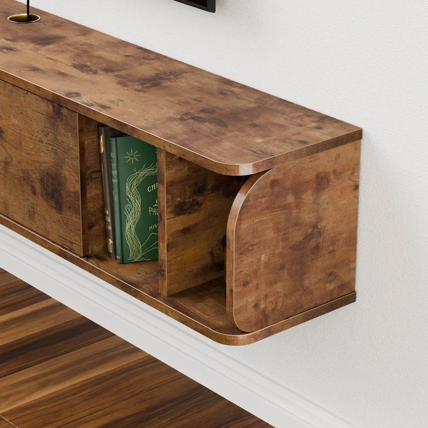 67" Prima TV Stand Rustic Brown