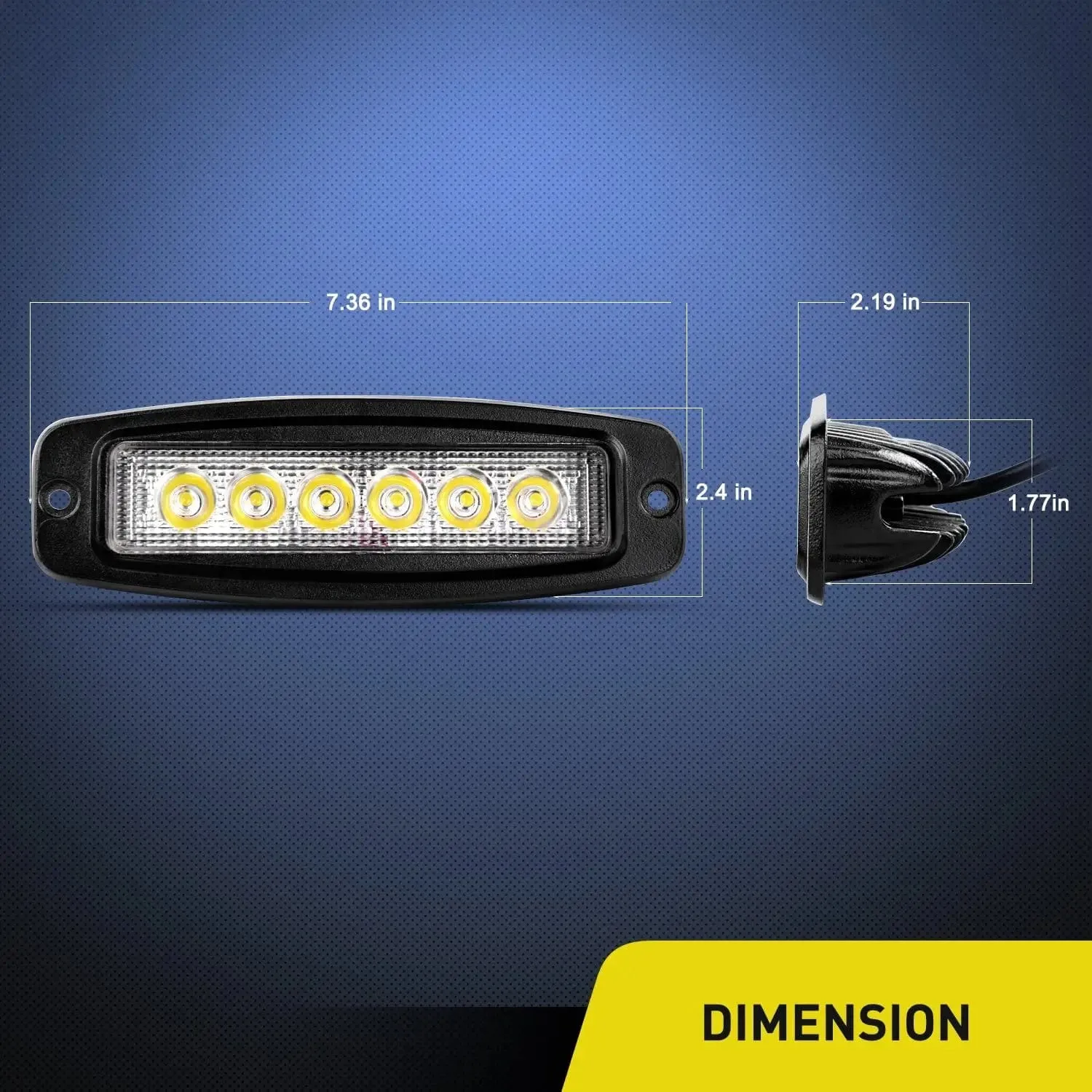 7.4 Inch 18W Spot Led Work Lights (Pair)