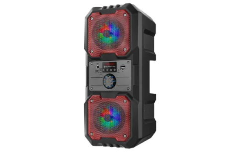 800W Portable Multimedia Bluetooth Speaker with Dual 4” Speakers, USB/SD, FM Radio