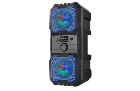 800W Portable Multimedia Bluetooth Speaker with Dual 4” Speakers, USB/SD, FM Radio
