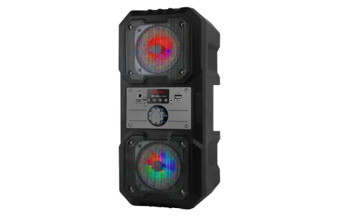 800W Portable Multimedia Bluetooth Speaker with Dual 4” Speakers, USB/SD, FM Radio