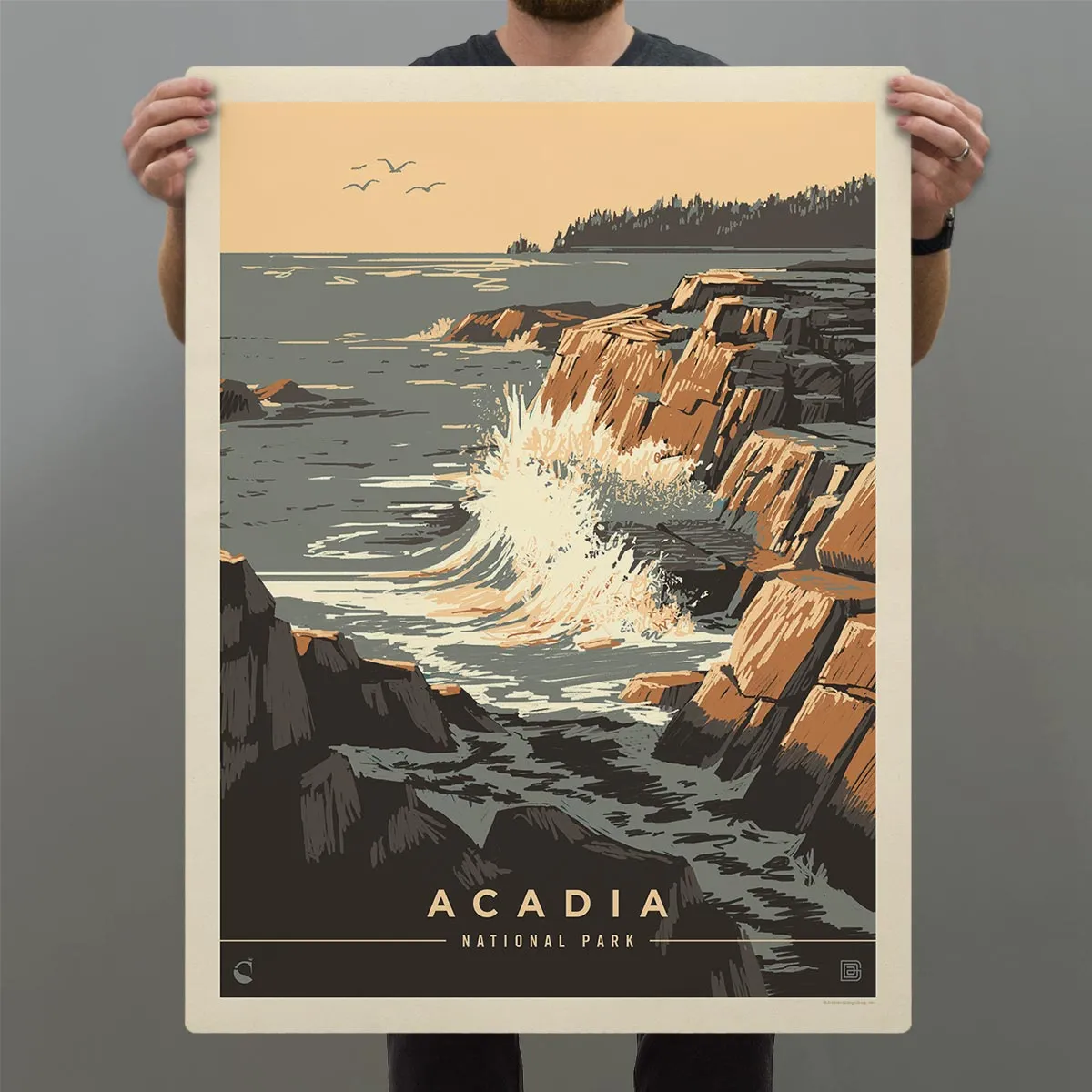 Acadia National Park Maine Breakers Decal