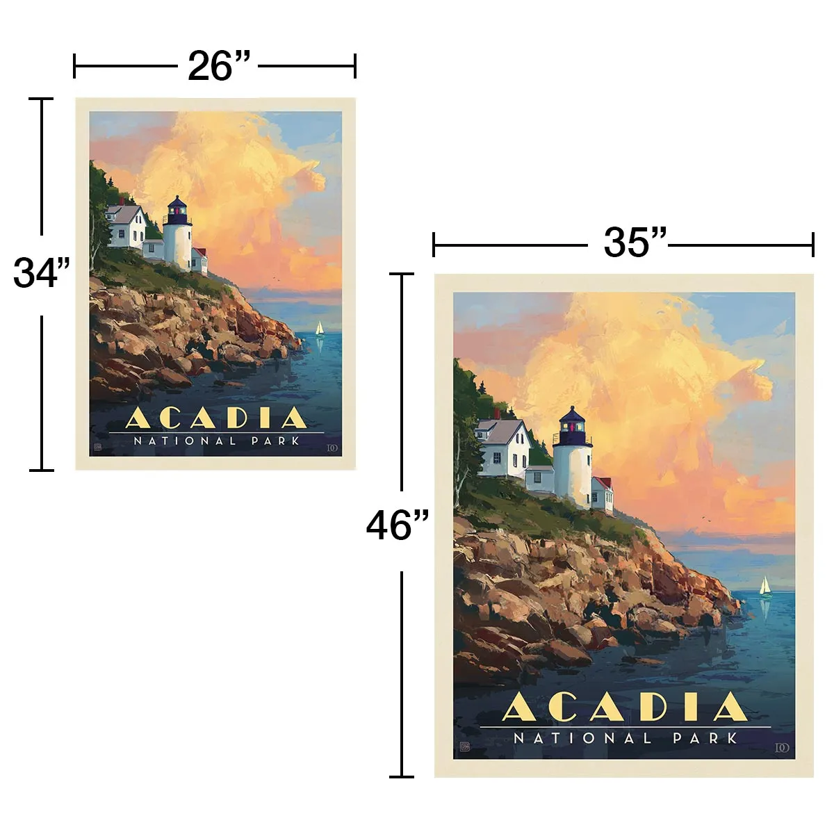 Acadia National Park Maine Lighthouse Decal