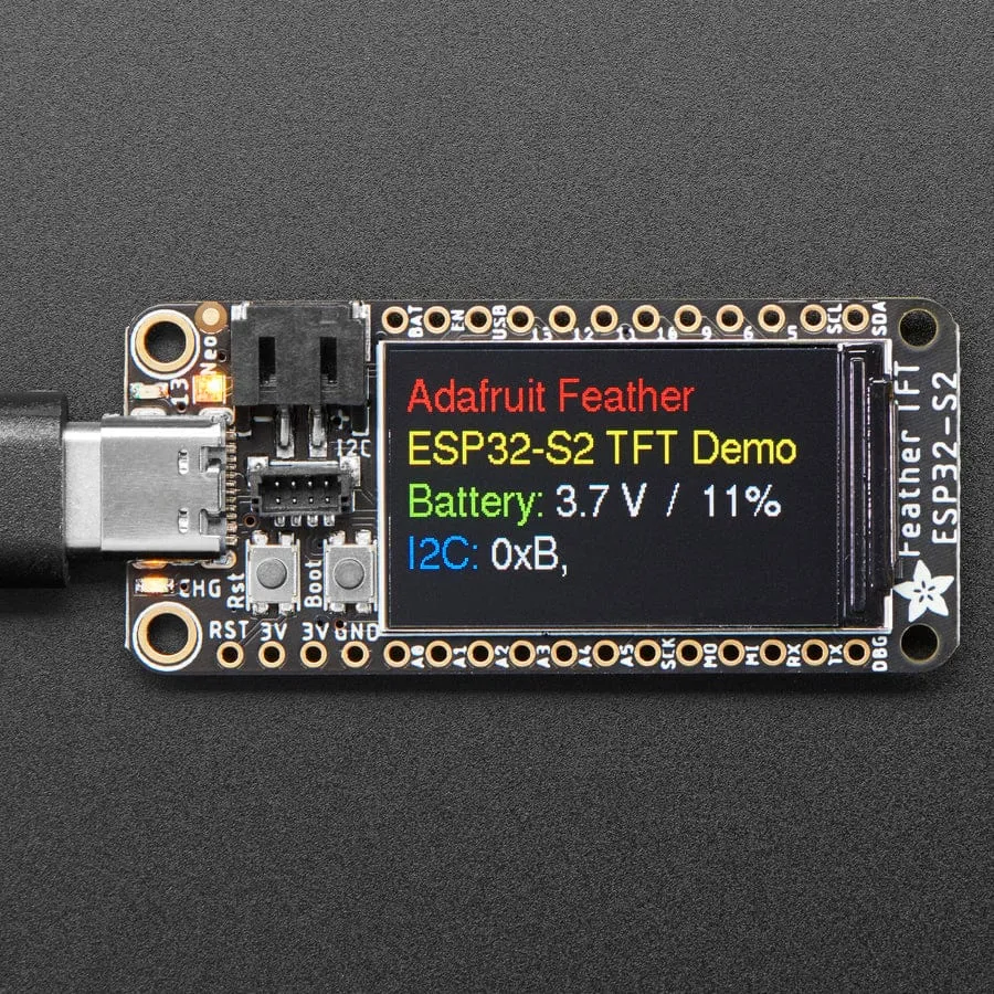 Adafruit ESP32-S2 TFT Feather - 4MB Flash, 2MB PSRAM, STEMMA QT