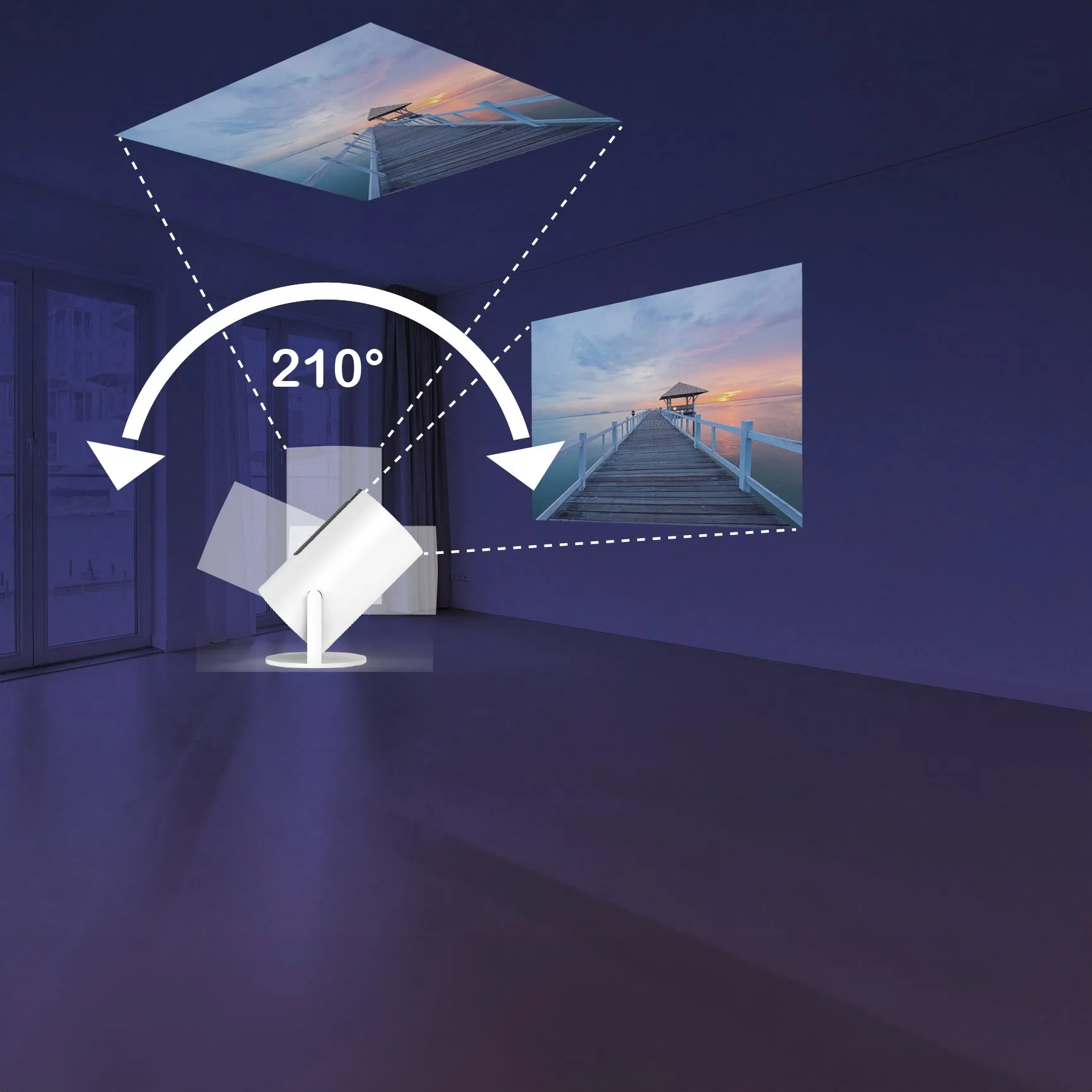 AIWA Smart LED Projector with Remote Control