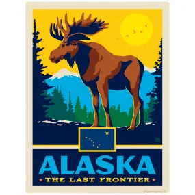 Alaska Last Frontier State Moose Decal