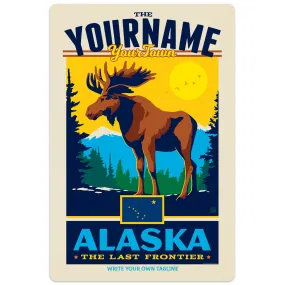 Alaska State Pride Personalized Decal