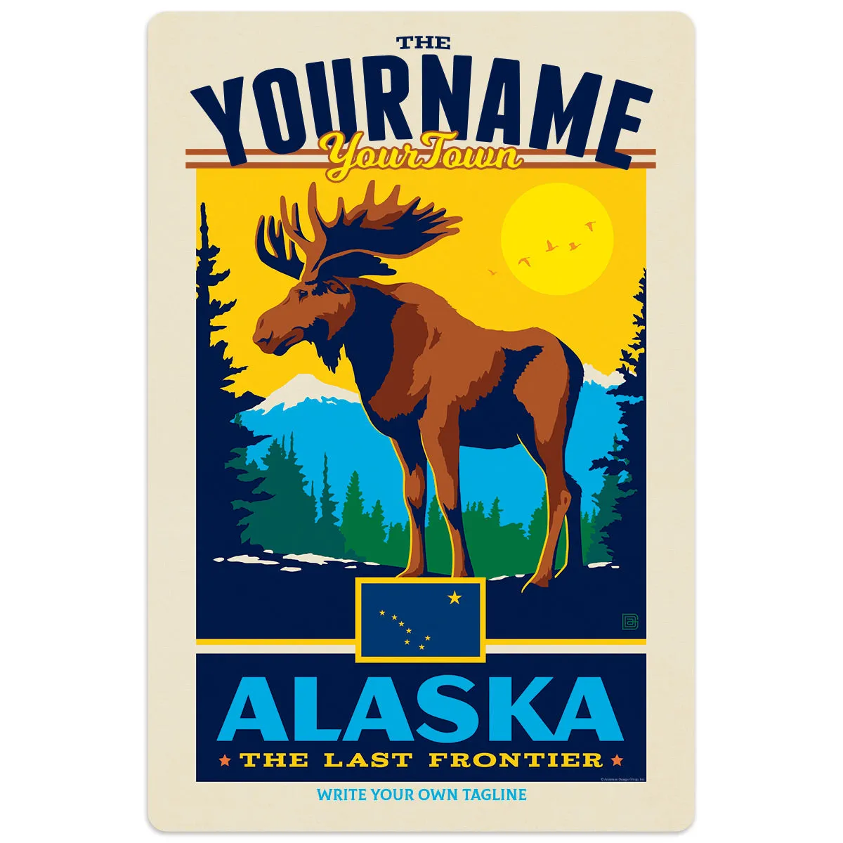 Alaska State Pride Personalized Decal