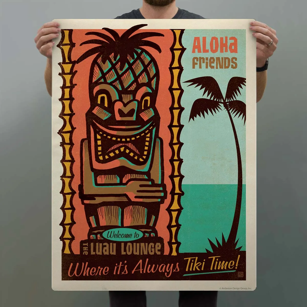 Aloha Friends Tiki Time Lounge Decal