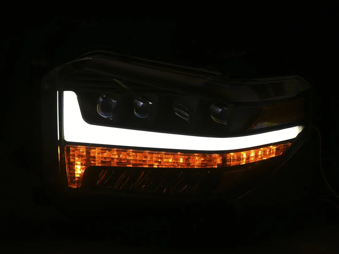 Alpha Owls Headlights Toyota Tundra (2014-2019) Quad Pro LED Black / 5500K Super White