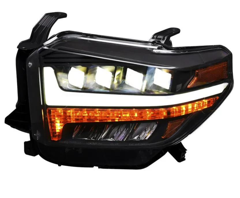 Alpha Owls Headlights Toyota Tundra (2014-2019) Quad Pro LED Black / 5500K Super White