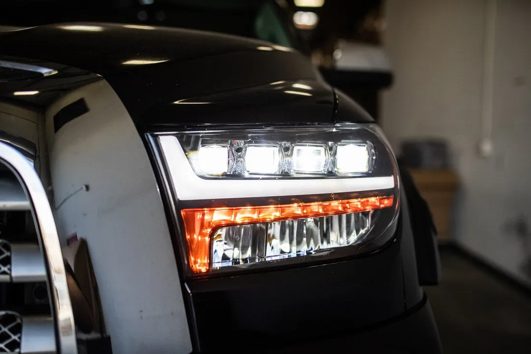 Alpha Owls Quad Pro LED Headlights Toyota Sequoia (2008-2015) Black / 5500K Super White