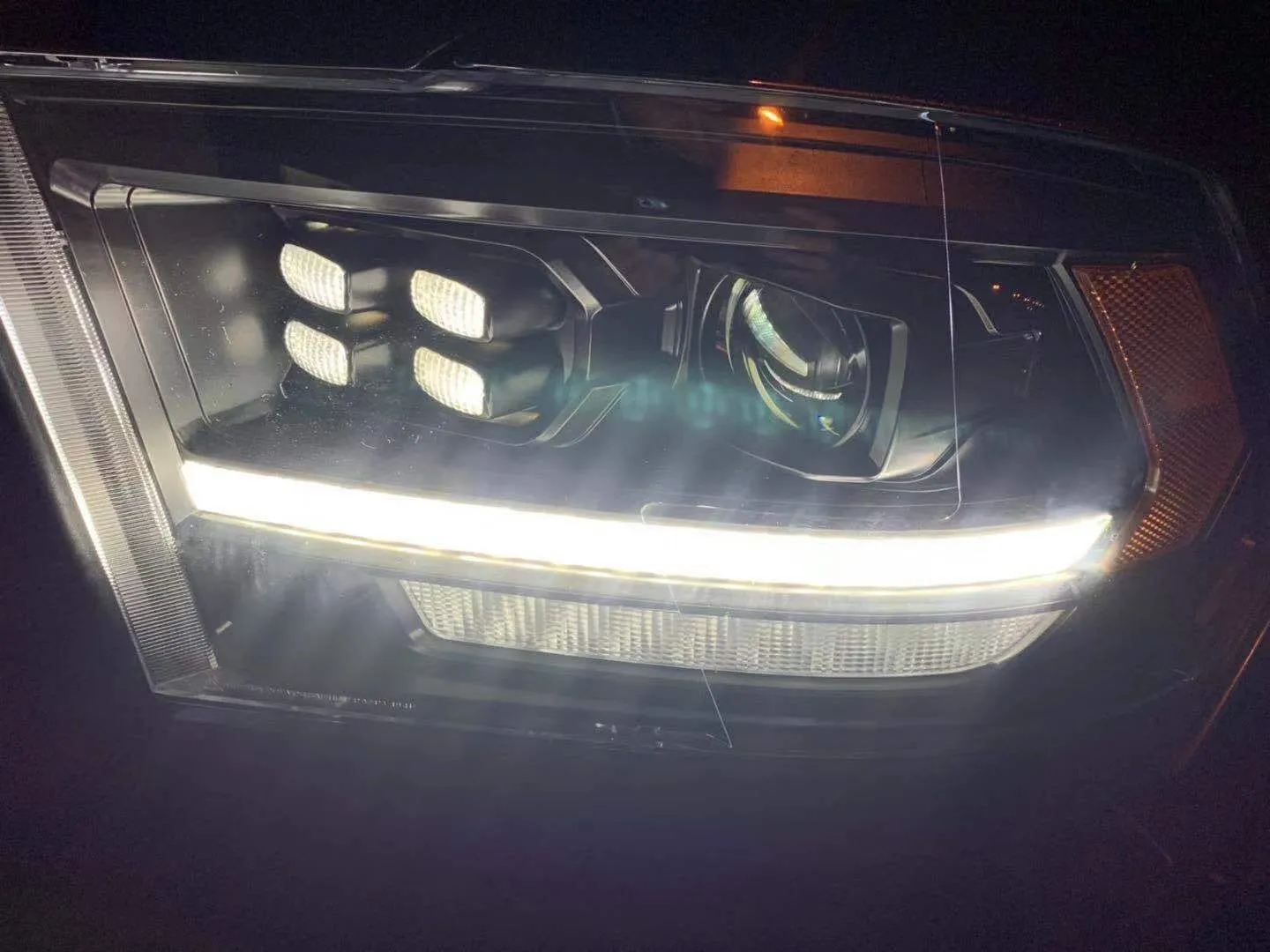 AlphaRex Dual LED Projector Headlights Ram 1500/2500/3500 (06-08) LUXX Series w/ Sequential Turn Signal - Black - 5th Gen 2500 Style