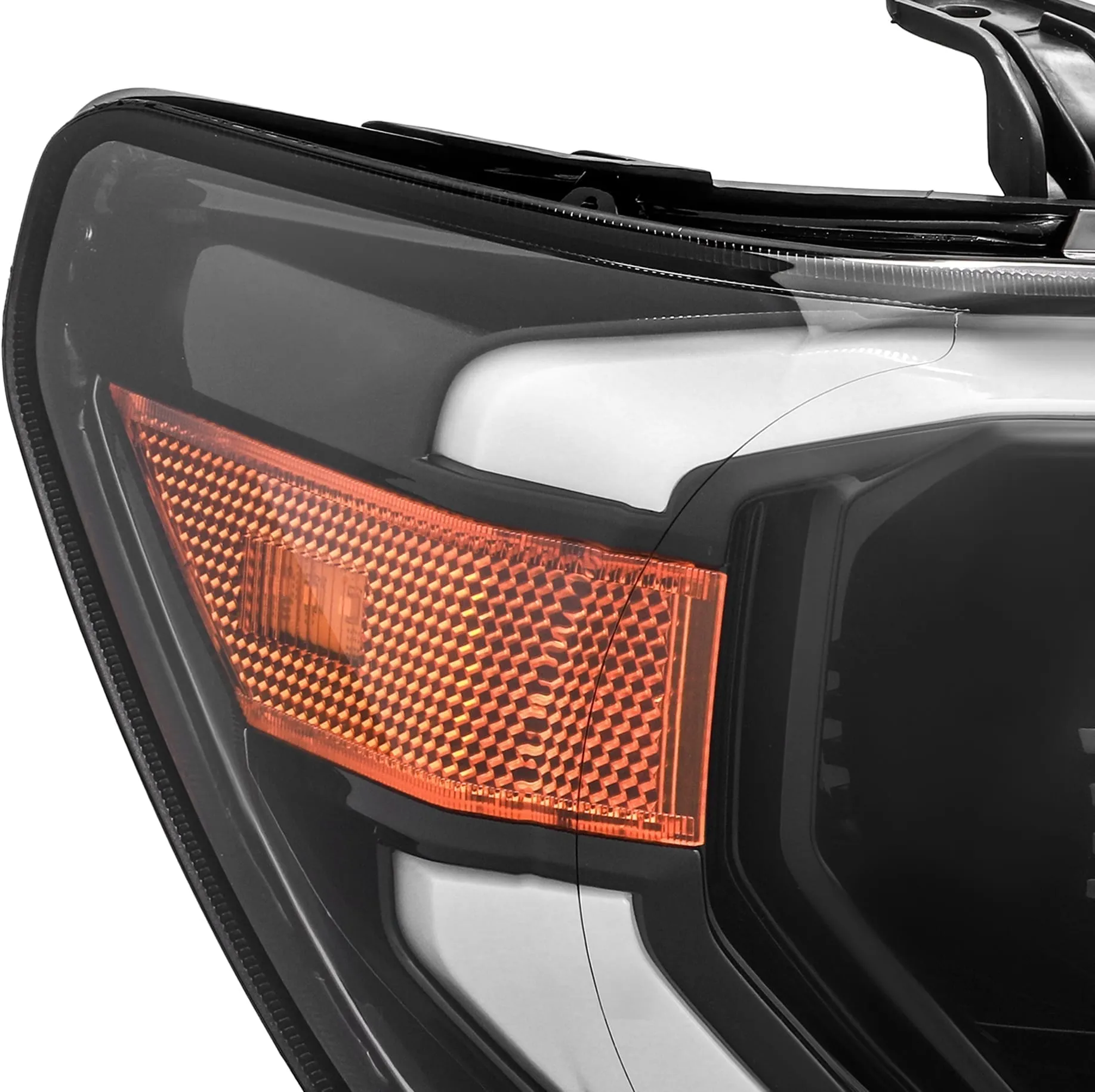 AlphaRex Dual LED Projector Headlights Toyota Tundra (07-13) LUXX Series w/ DRL Light Tube - Black / Chrome