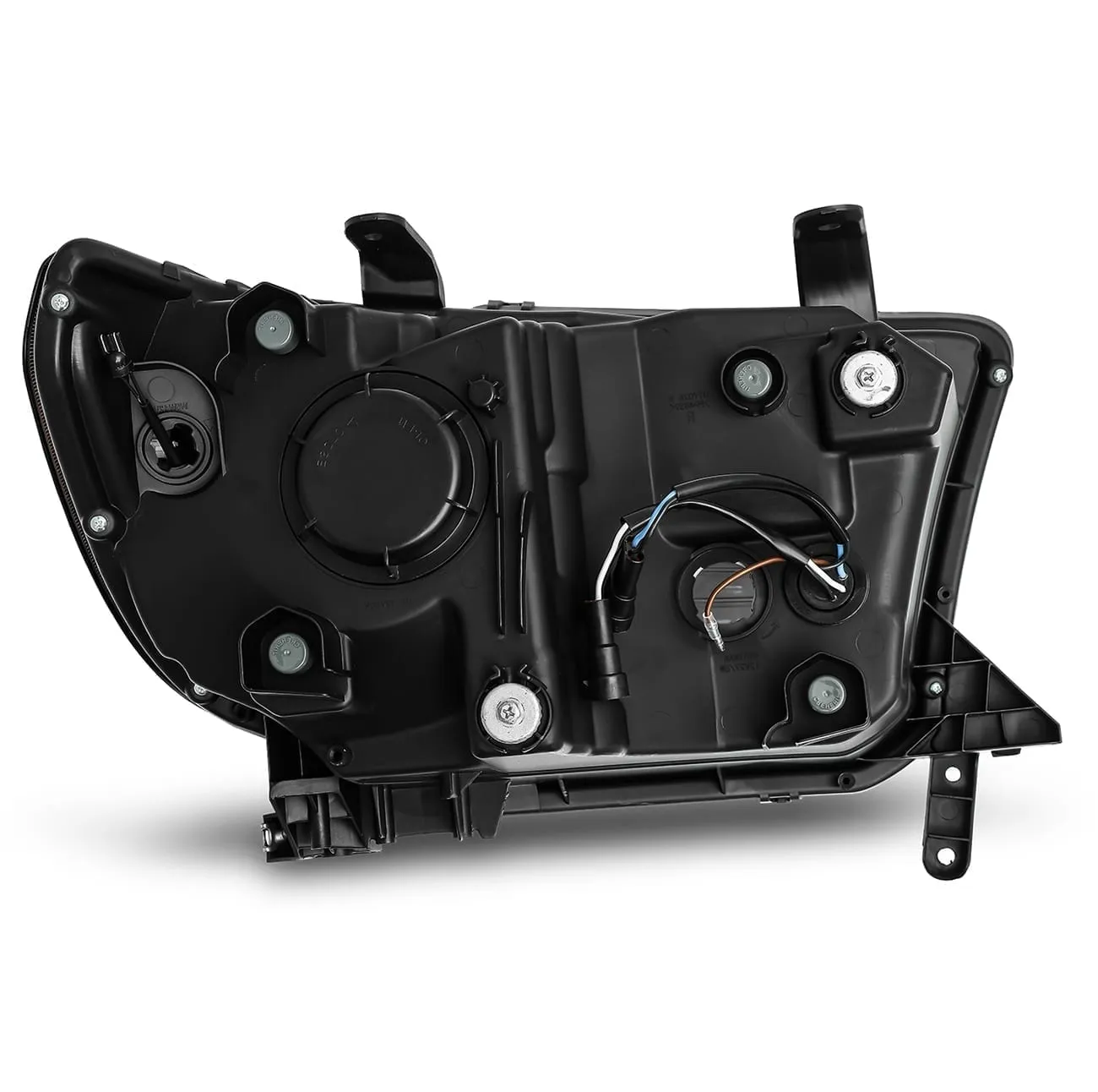 AlphaRex Dual LED Projector Headlights Toyota Tundra (07-13) LUXX Series w/ DRL Light Tube - Black / Chrome