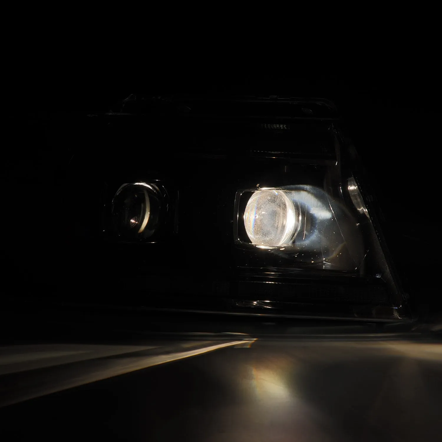 AlphaRex LED Projector Headlights Ford F150 (04-08) [LUXX Series - DRL Light Tube] Black / Chrome / Alpha-Black