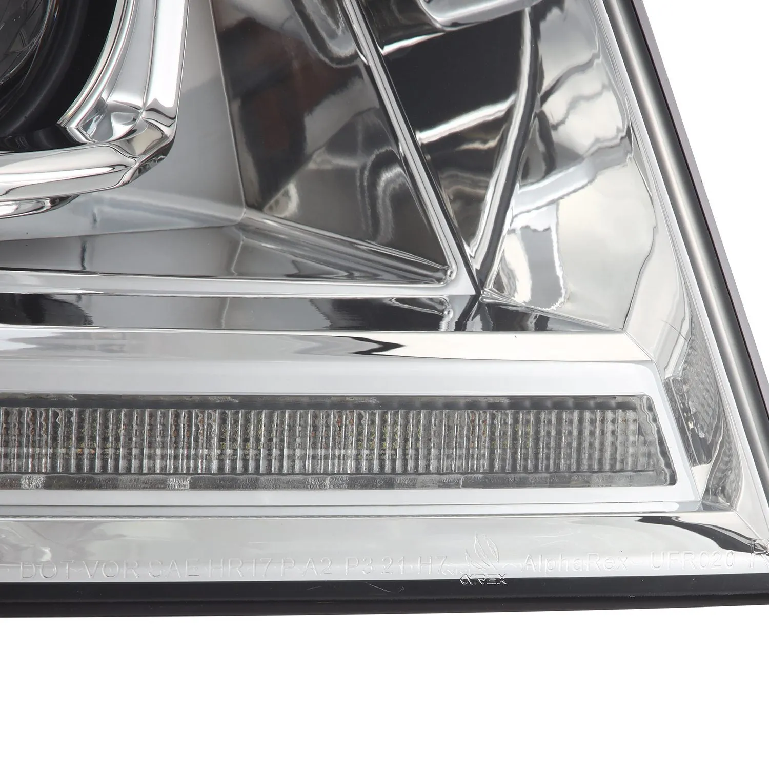 AlphaRex LED Projector Headlights Ford F150 (04-08) [LUXX Series - DRL Light Tube] Black / Chrome / Alpha-Black