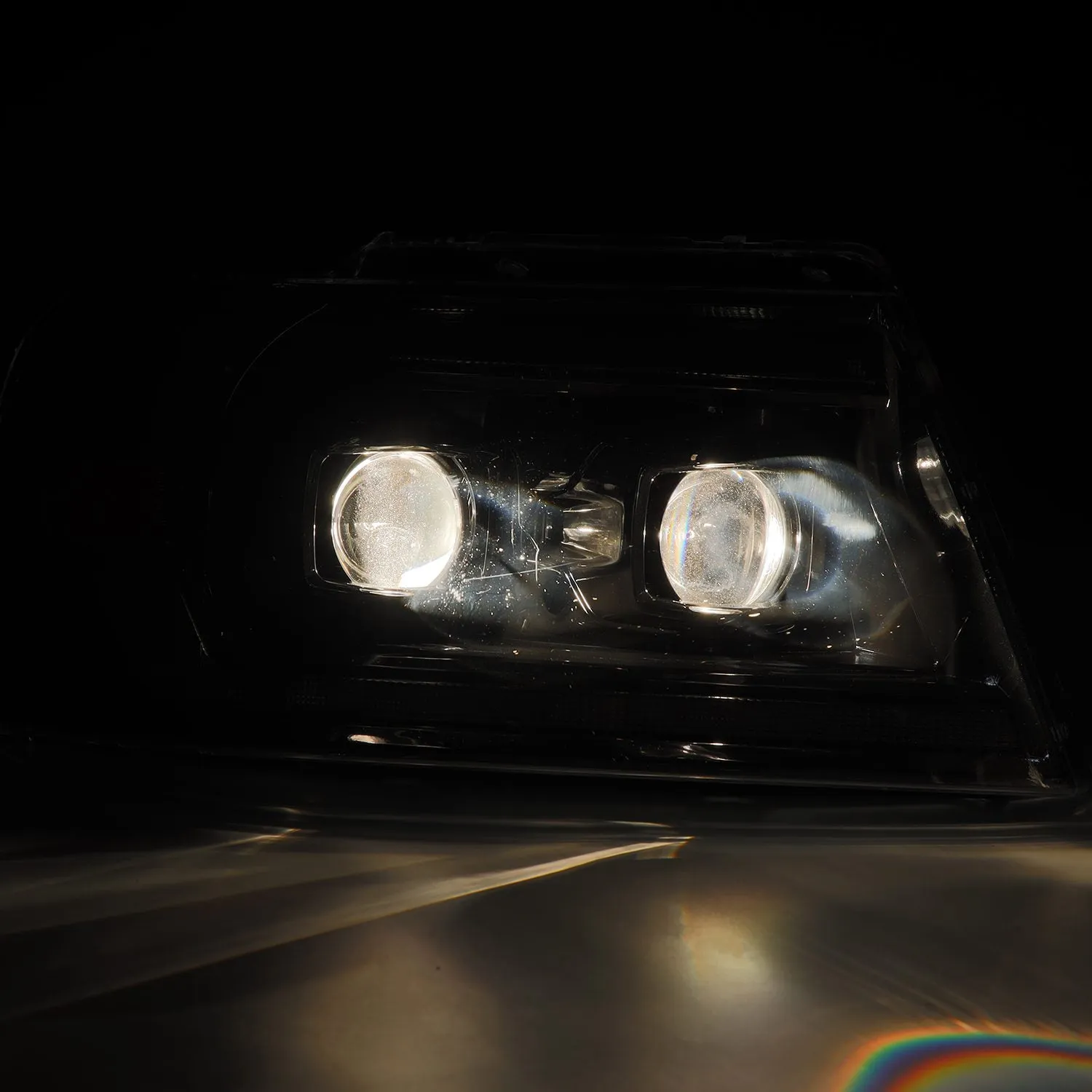 AlphaRex LED Projector Headlights Ford F150 (04-08) [LUXX Series - DRL Light Tube] Black / Chrome / Alpha-Black