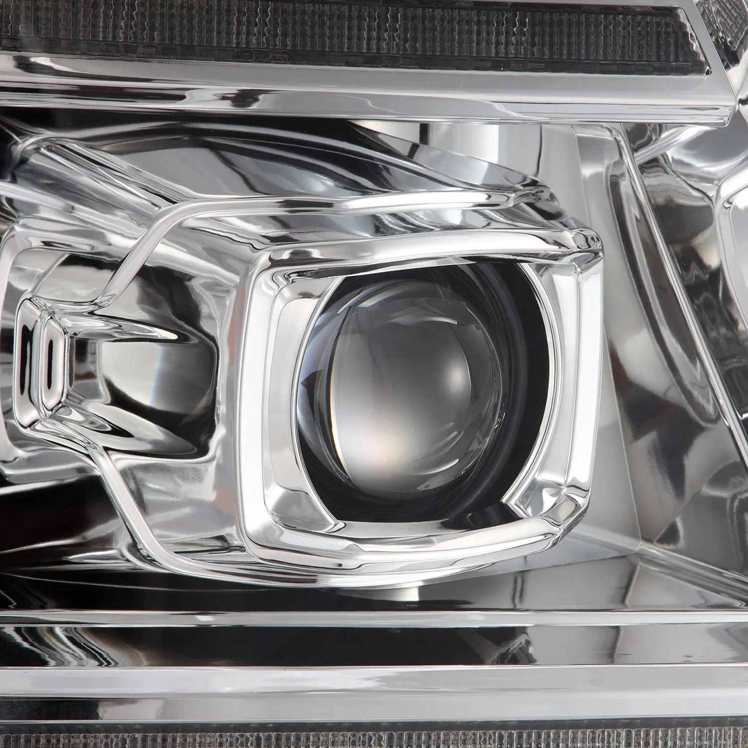 AlphaRex LED Projector Headlights Ford F150 (04-08) [LUXX Series - DRL Light Tube] Black / Chrome / Alpha-Black
