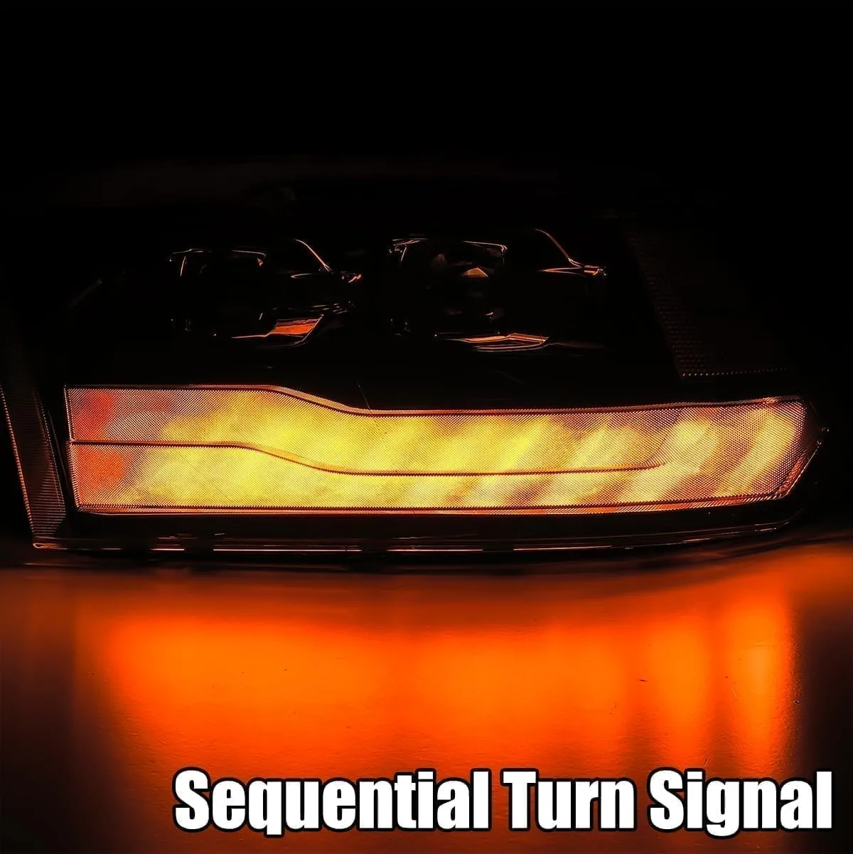 AlphaRex Projector Headlights Ram 1500 2500 3500 (09-18) Pro Series - Sequential Turn - Alpha-Black