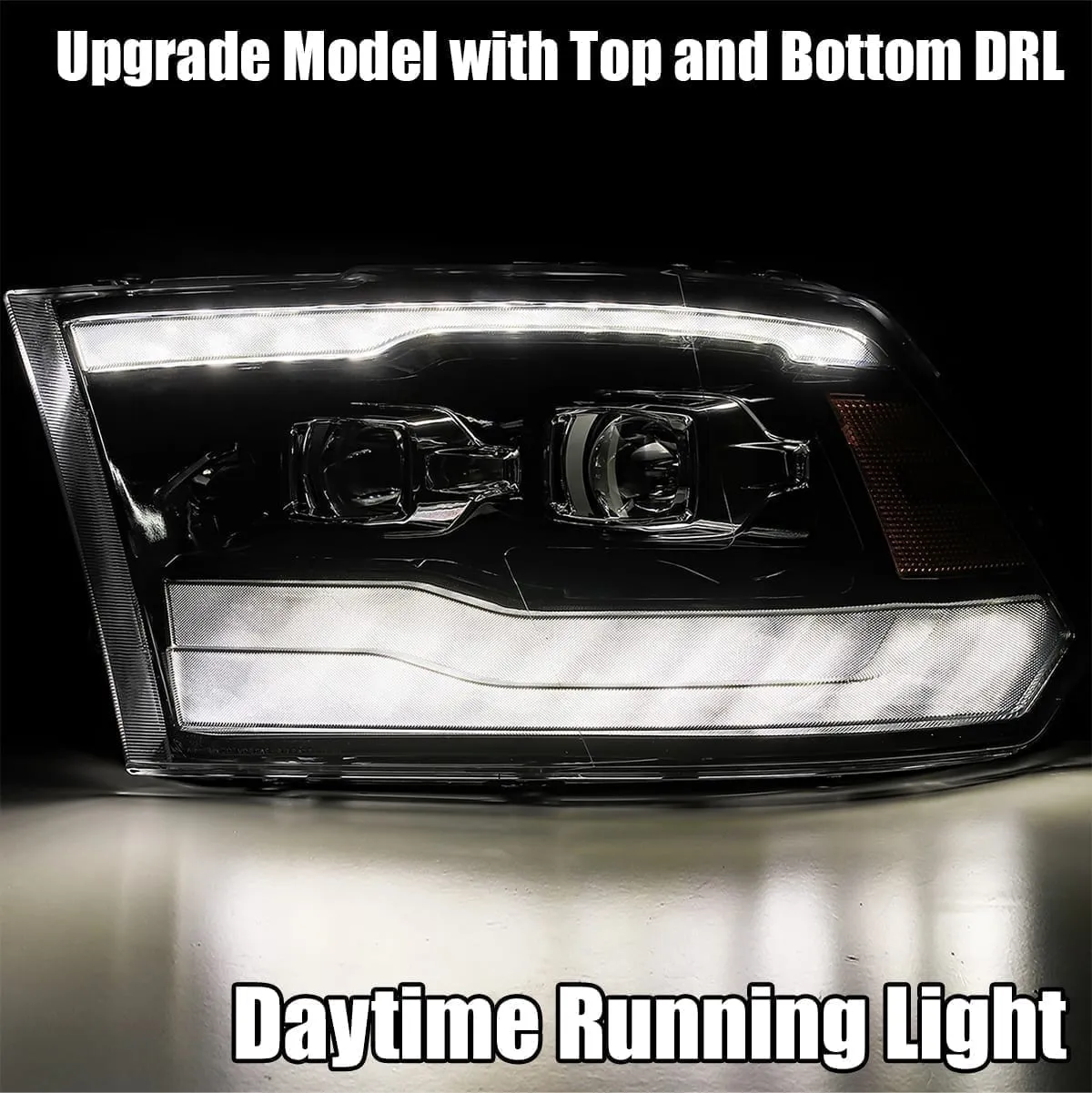 AlphaRex Projector Headlights Ram 1500/2500/3500 (09-18) Pro Series - Sequential - 5th Gen 2500 or G2 Style