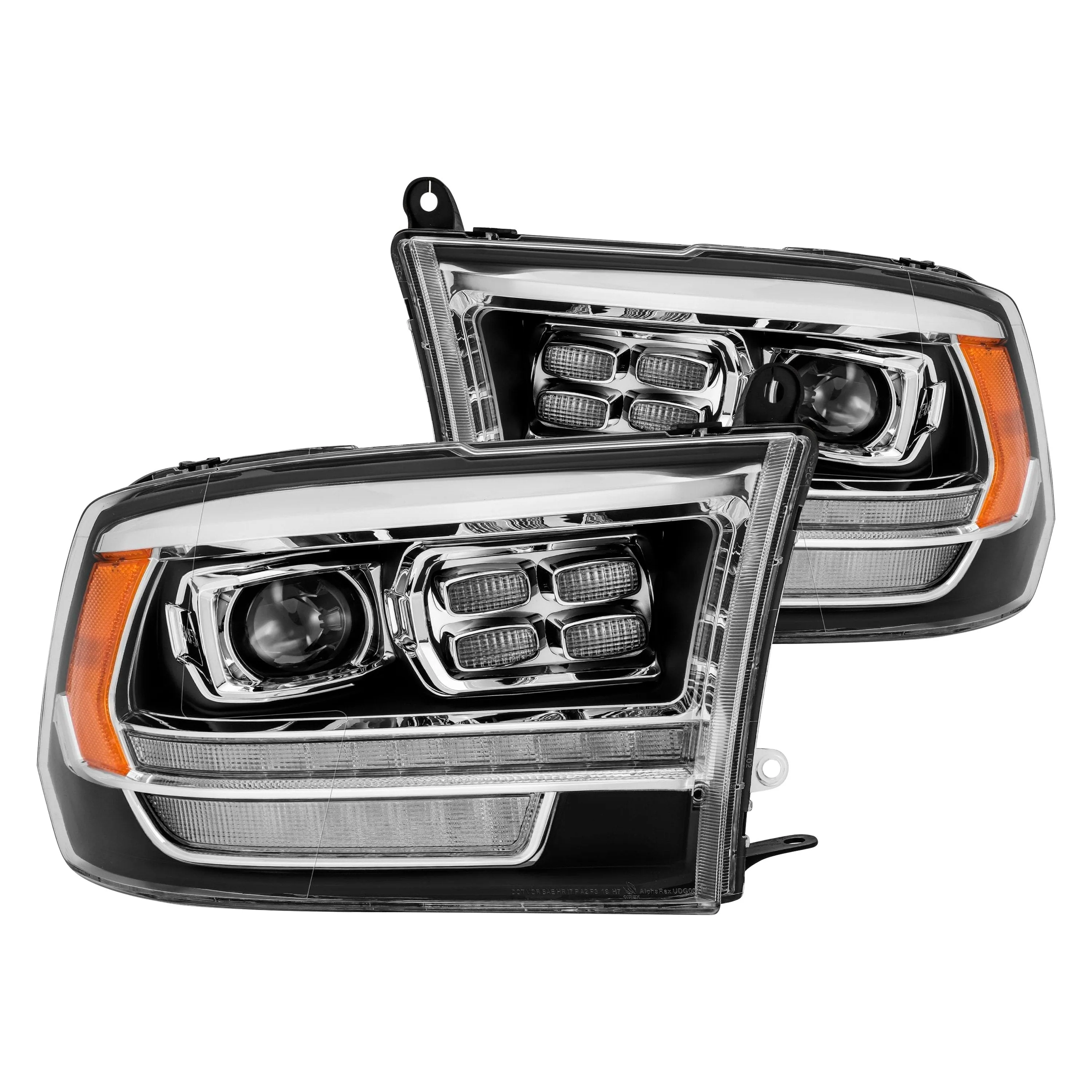 AlphaRex Projector Headlights Ram 1500/2500/3500 (09-18) Pro Series - Sequential - 5th Gen 2500 or G2 Style