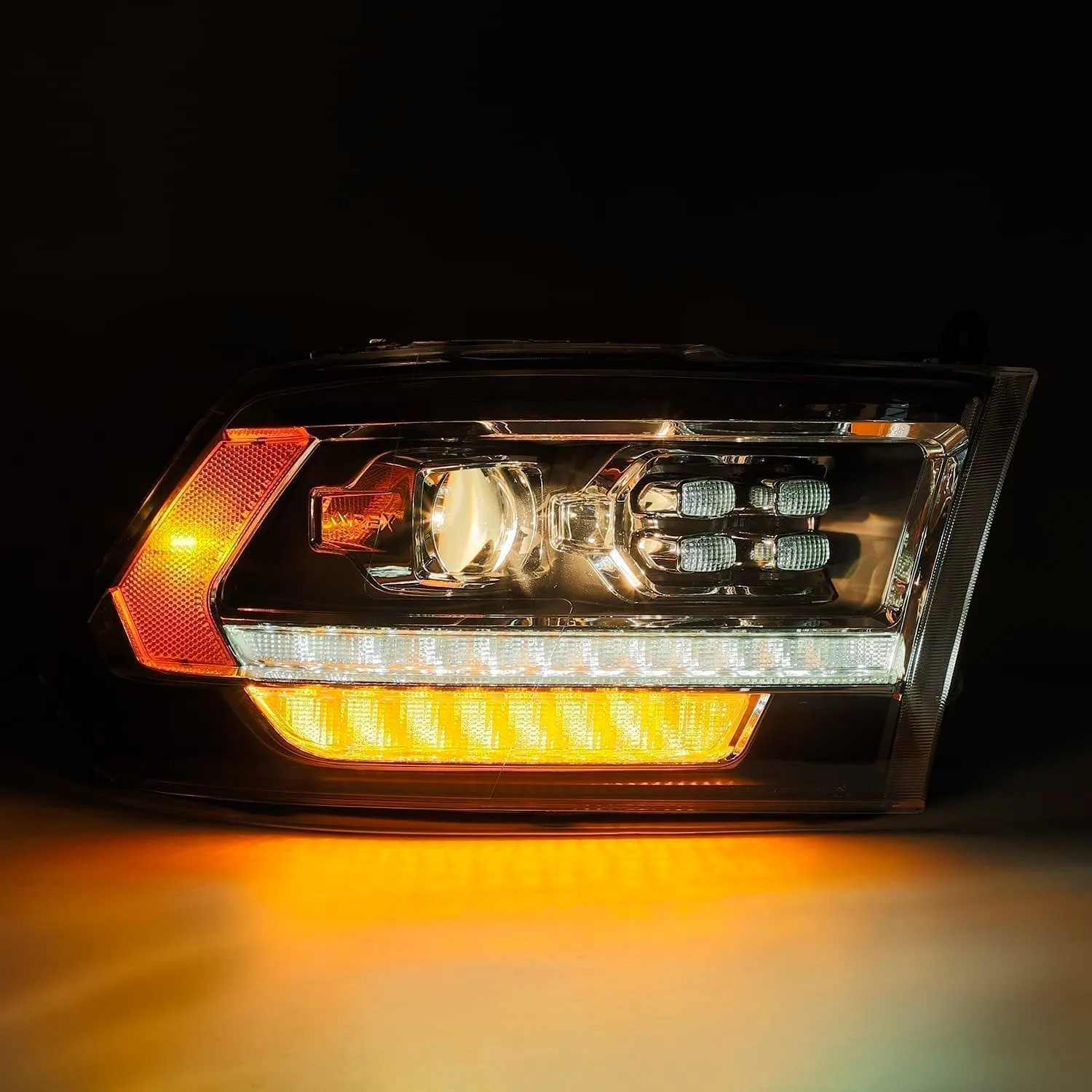 AlphaRex Projector Headlights Ram 1500/2500/3500 (09-18) Pro Series - Sequential - 5th Gen 2500 or G2 Style