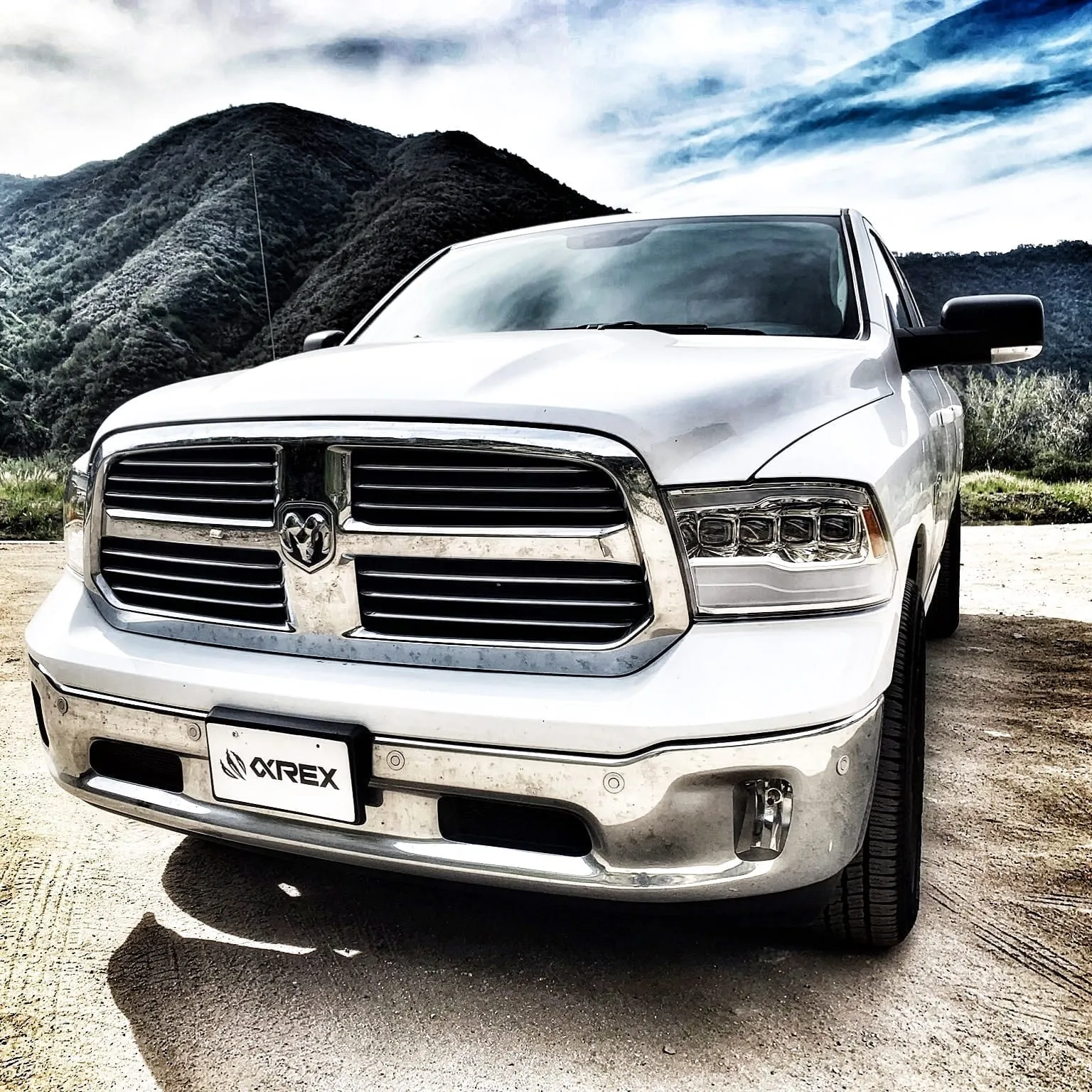 AlphaRex Quad 3D LED Projector Headlights Ram Truck [Nova Series] (09-18) Alpha-Black / Jet Black / Chrome