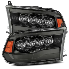 AlphaRex Quad 3D LED Projector Headlights Ram Truck [Nova Series] (09-18) Alpha-Black / Jet Black / Chrome