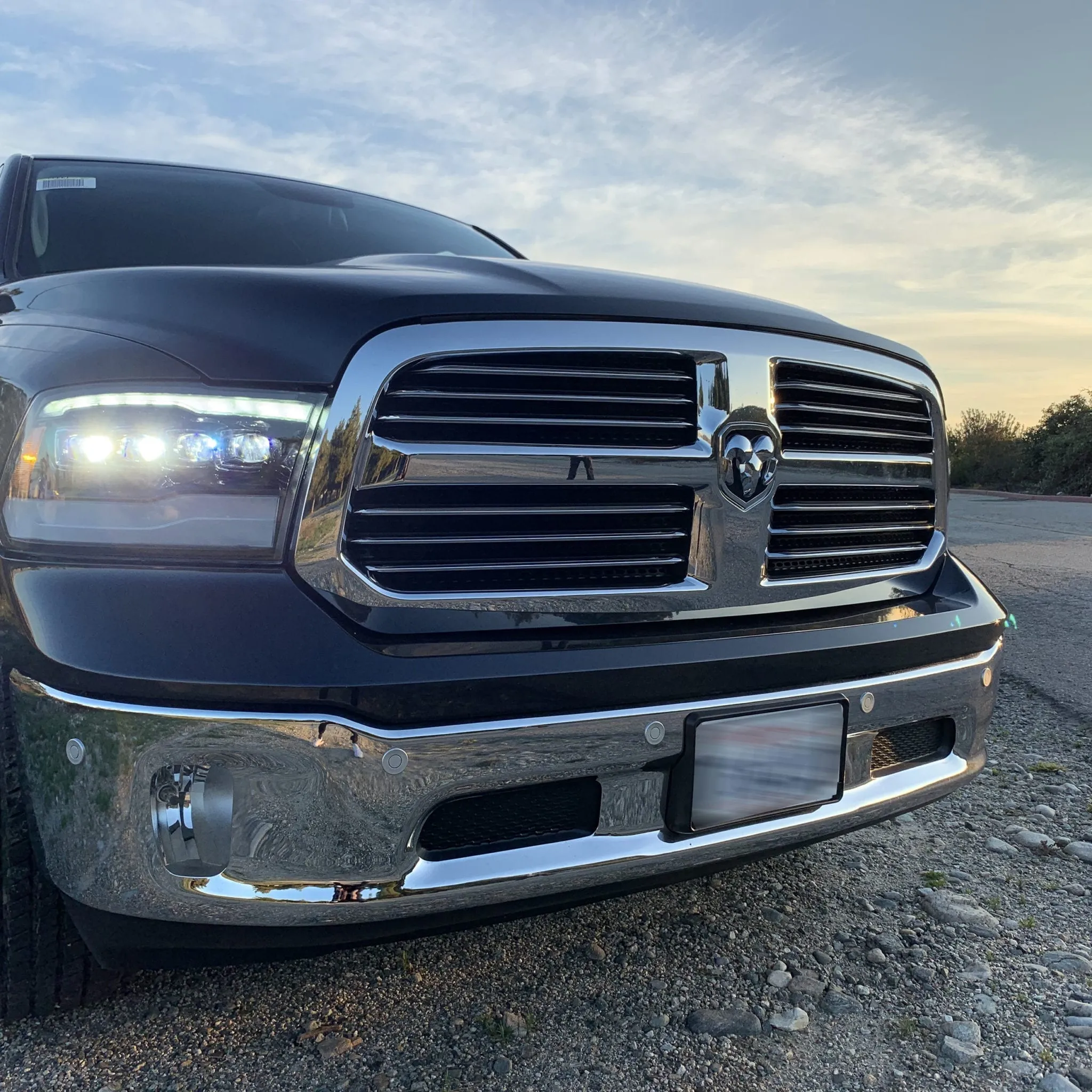 AlphaRex Quad 3D LED Projector Headlights Ram Truck [Nova Series] (09-18) Alpha-Black / Jet Black / Chrome