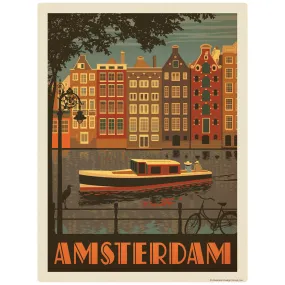 Amsterdam Netherlands Canal Boat Decal