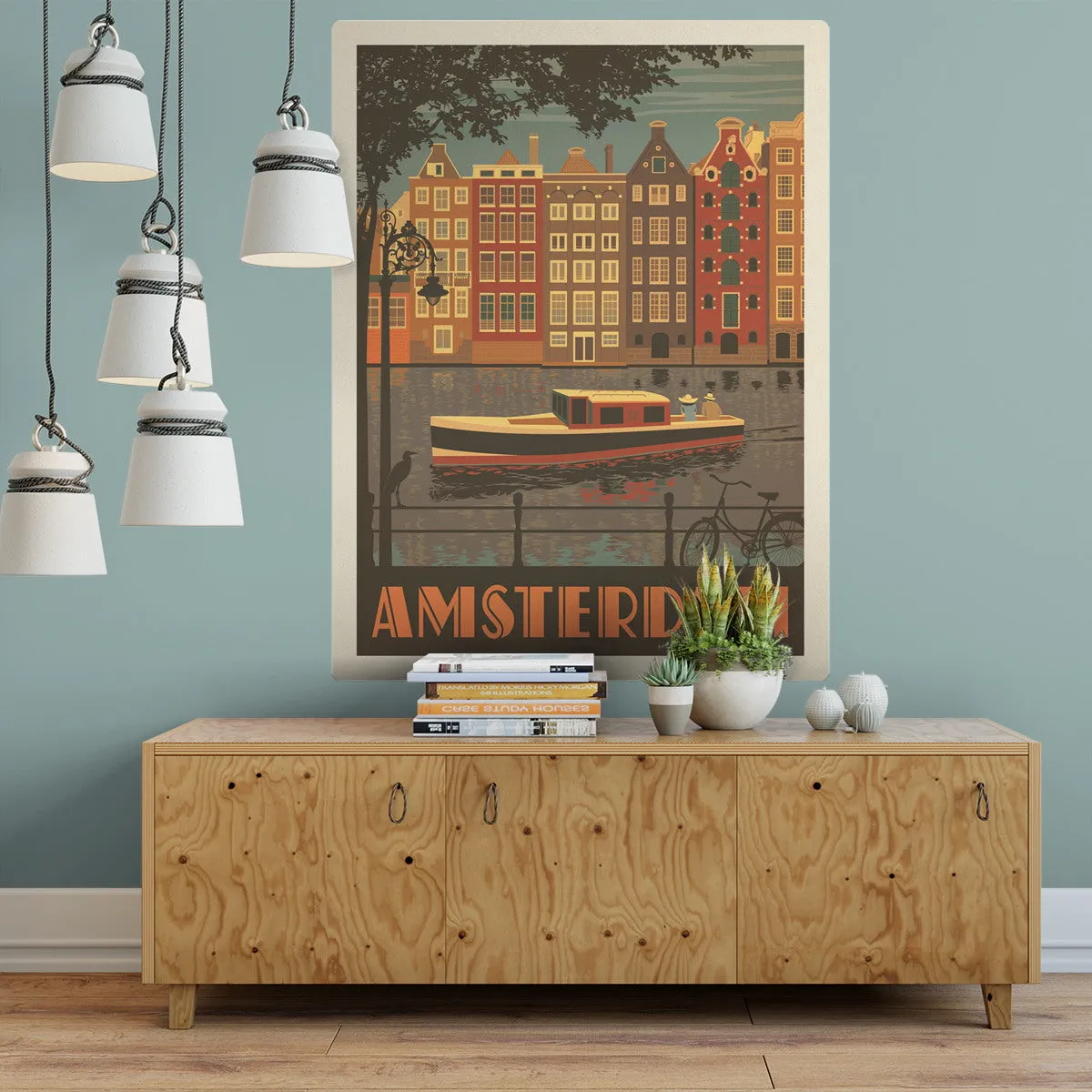 Amsterdam Netherlands Canal Boat Decal
